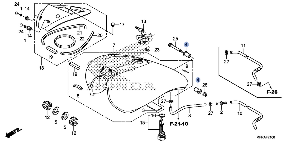 Honda OEM part 17506-MBR-000