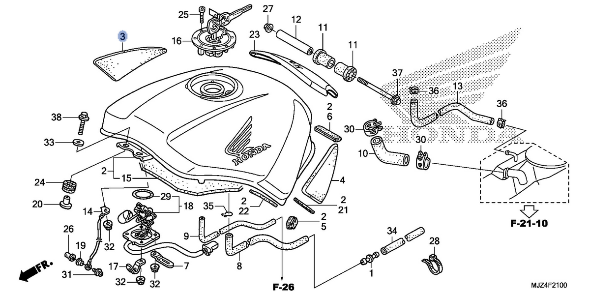 Honda OEM part 17506-MCS-A31