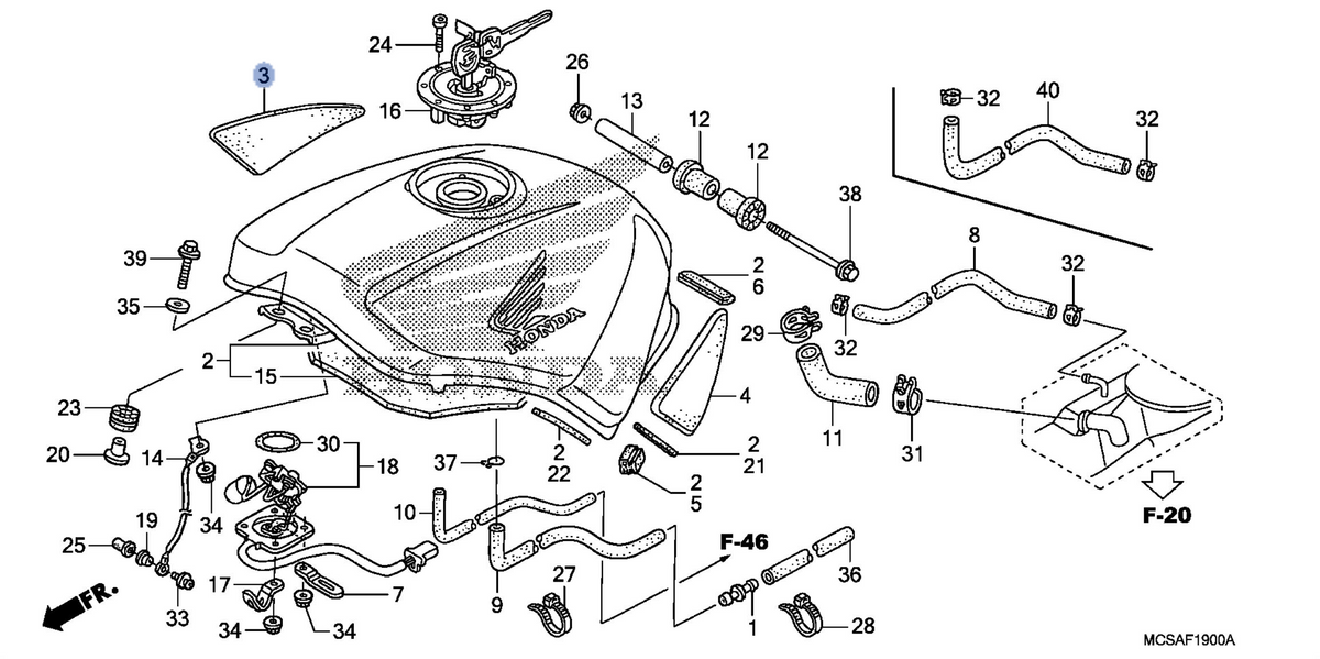 Honda OEM part 17506-MCS-G01