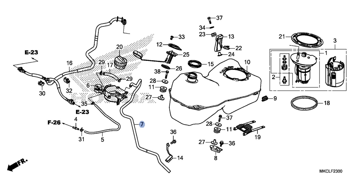 Honda OEM part 17506-MKC-A00