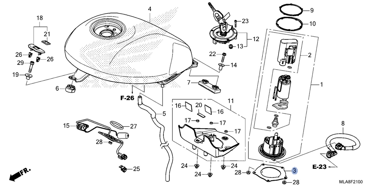 Honda OEM part 17506-MLA-A00