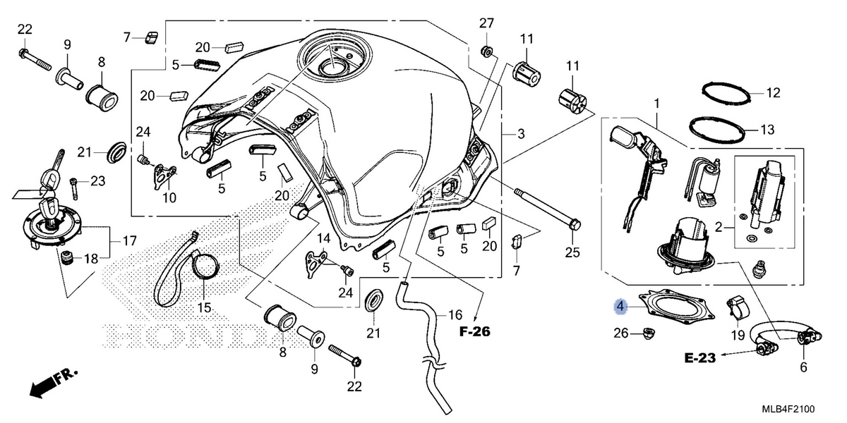 Honda OEM part 17506-MLB-D00