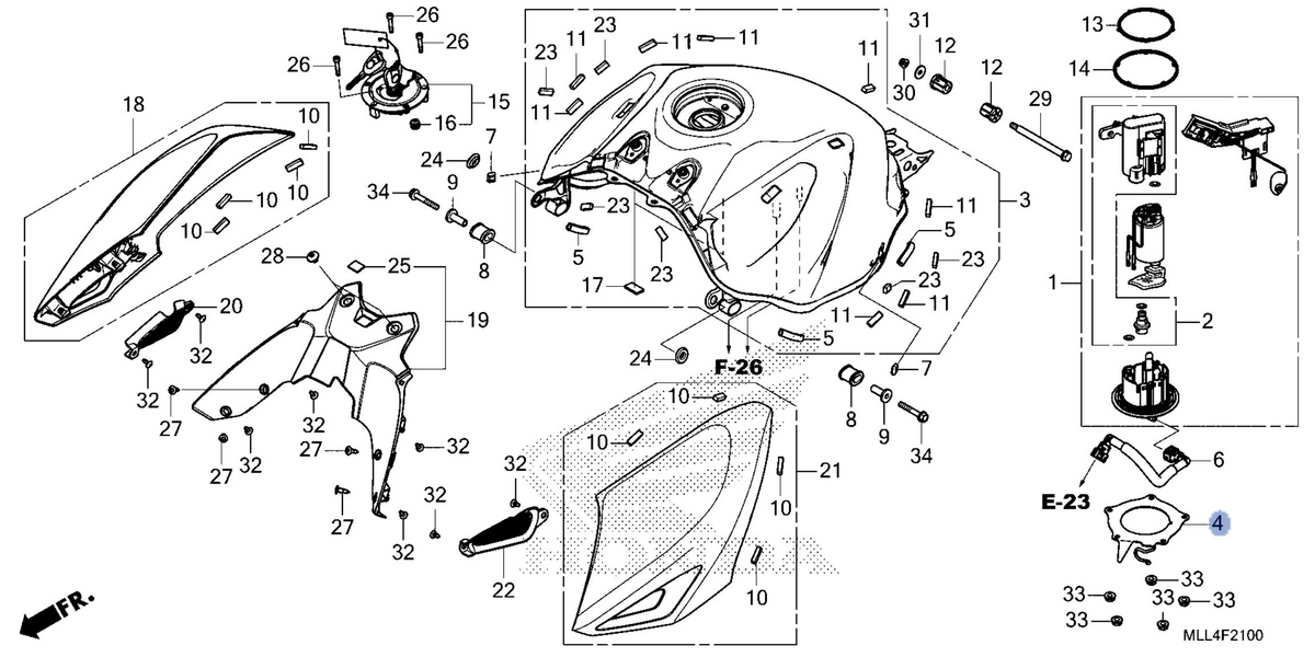 Honda OEM part 17506-MLL-D00