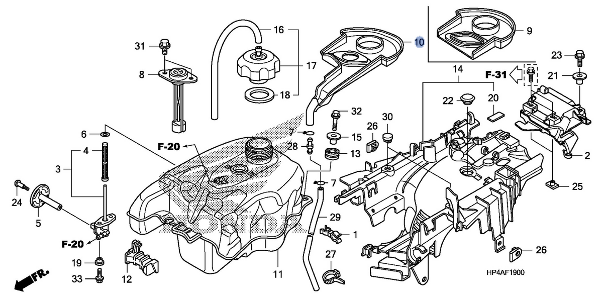 Honda OEM part 17507-HP7-A30