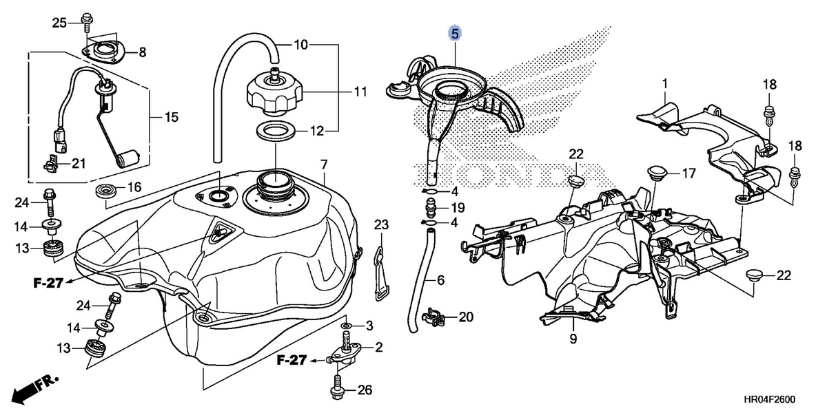 Honda OEM part 17507-HR0-F00