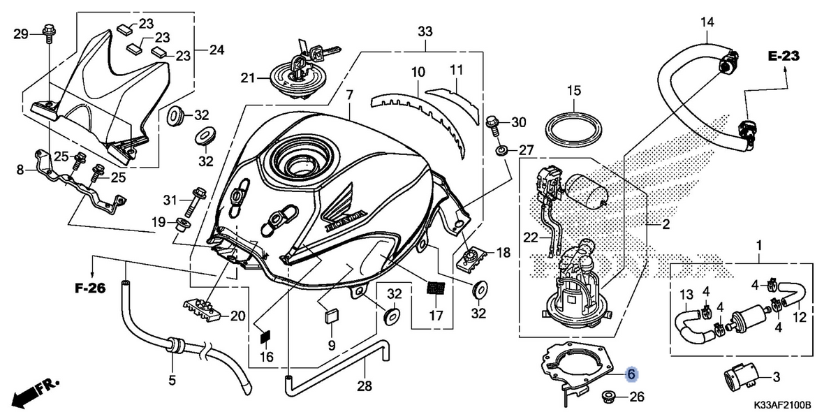 Honda OEM part 17507-KYJ-900