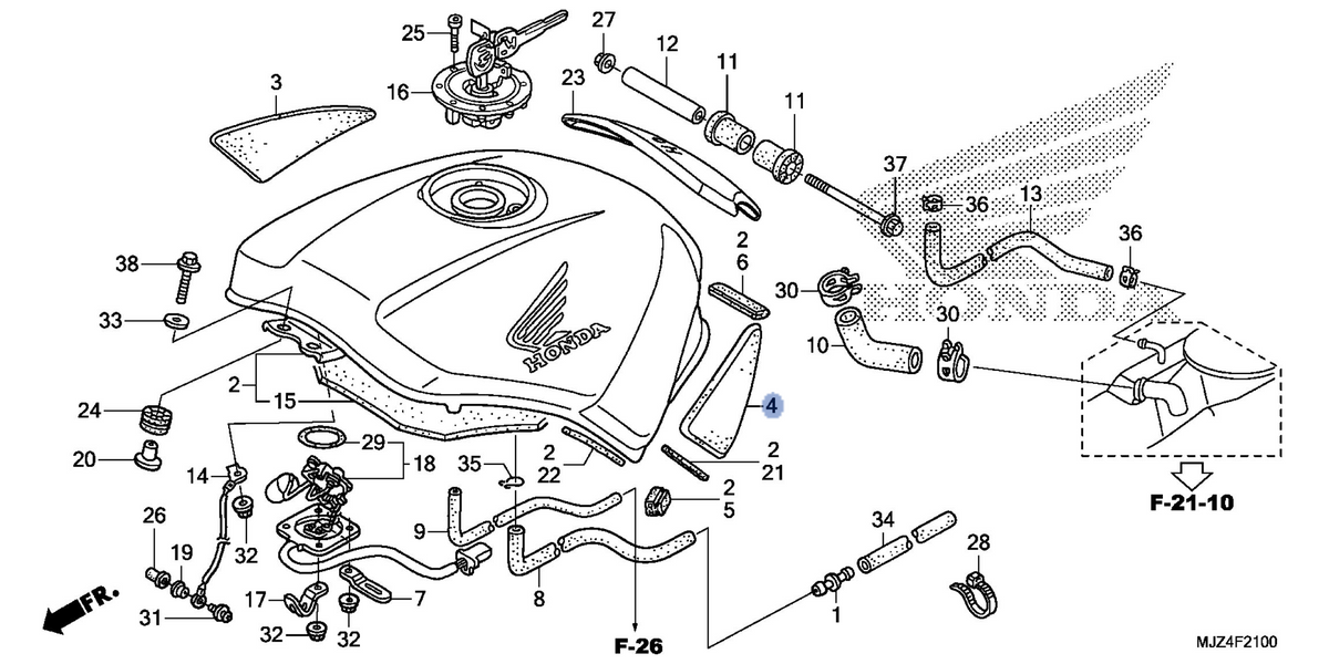 Honda OEM part 17507-MCS-A31