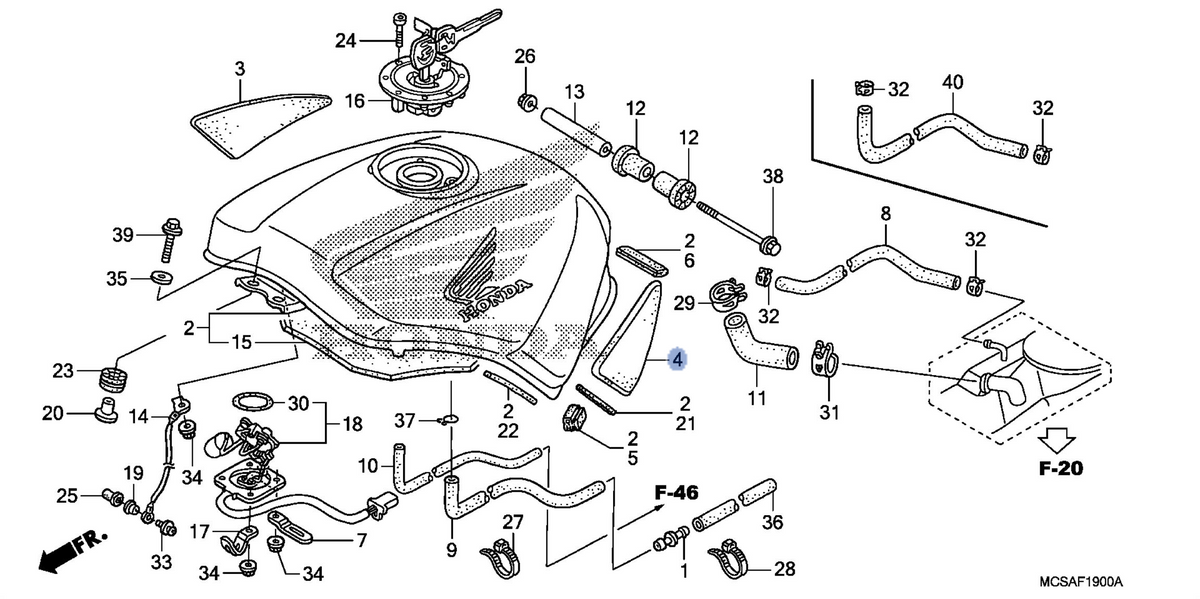 Honda OEM part 17507-MCS-G01
