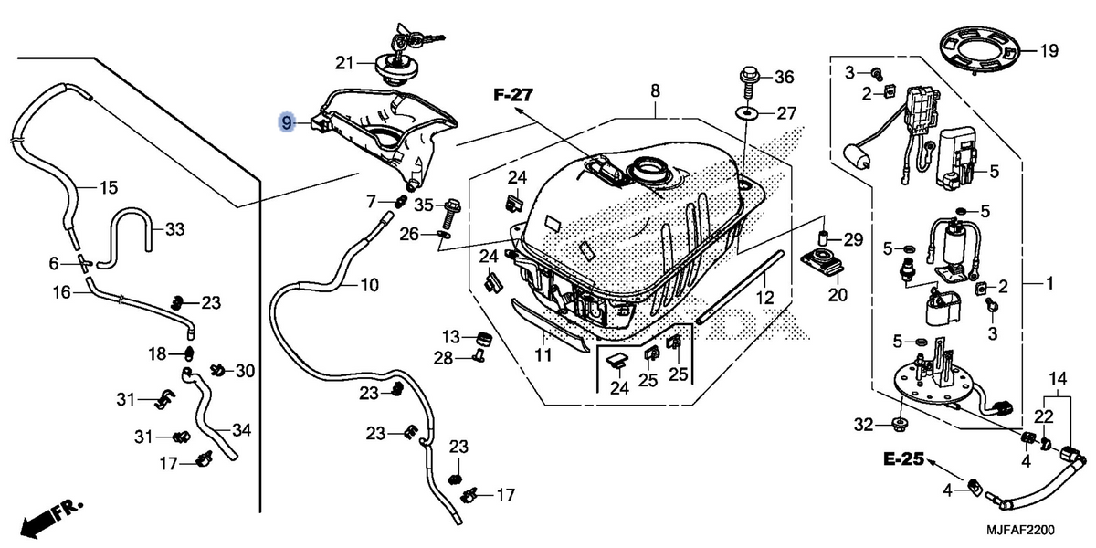 Honda OEM part 17507-MJF-A00