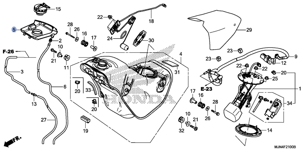 Honda OEM part 17507-MJN-A00