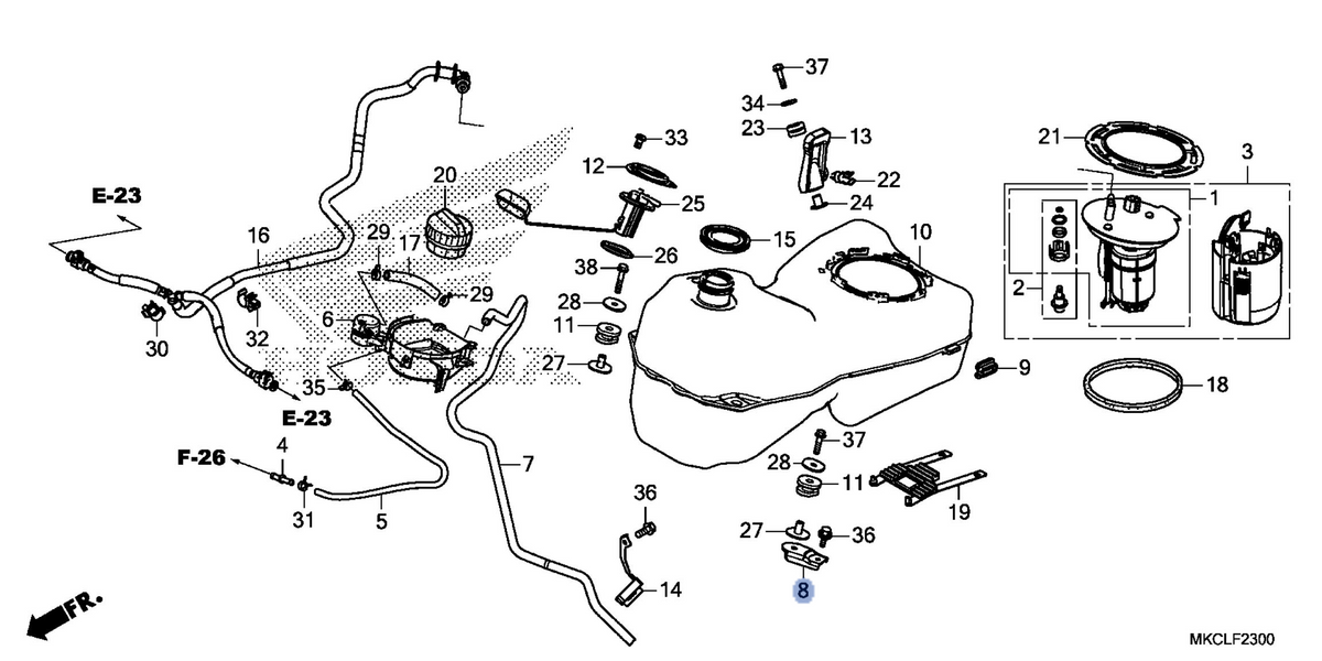 Honda OEM part 17507-MKC-A00
