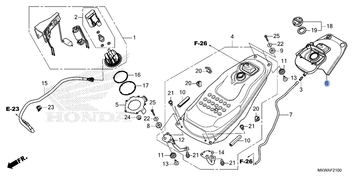Honda OEM part 17507-MKW-D00