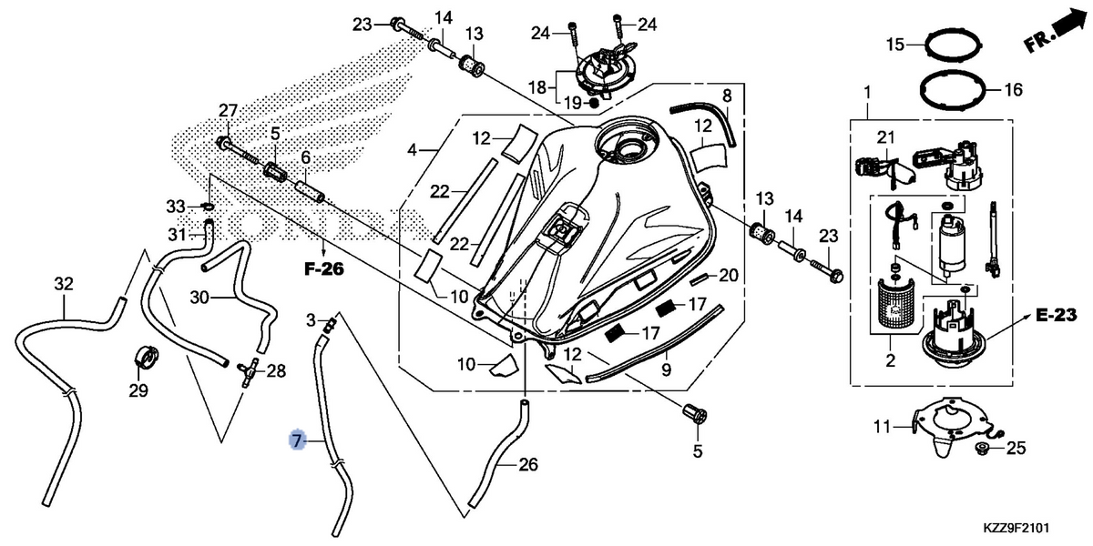 Honda OEM part 17508-KZZ-J00