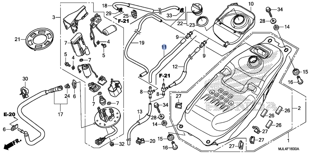 Honda OEM part 17508-MGS-D30