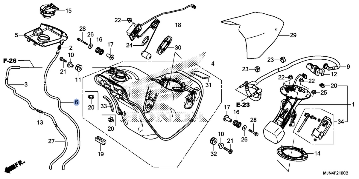 Honda OEM part 17508-MJN-A00