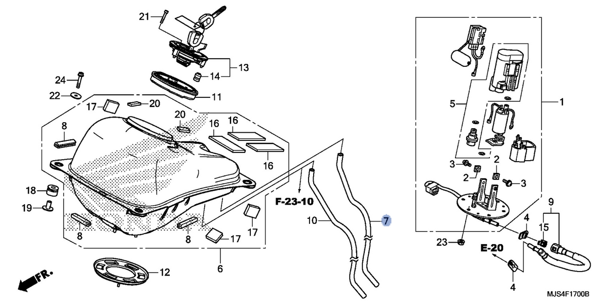 Honda OEM part 17508-MJS-J70