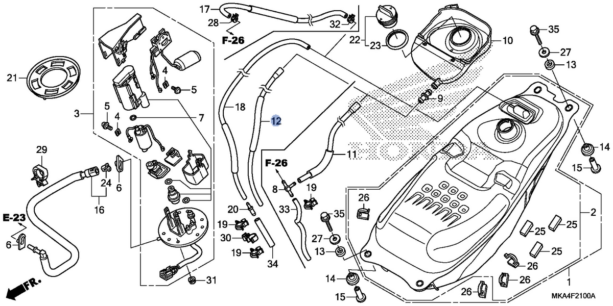 Honda OEM part 17508-MKA-C80