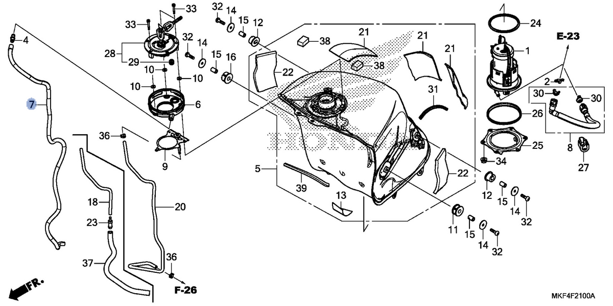 Honda OEM part 17508-MKF-D40