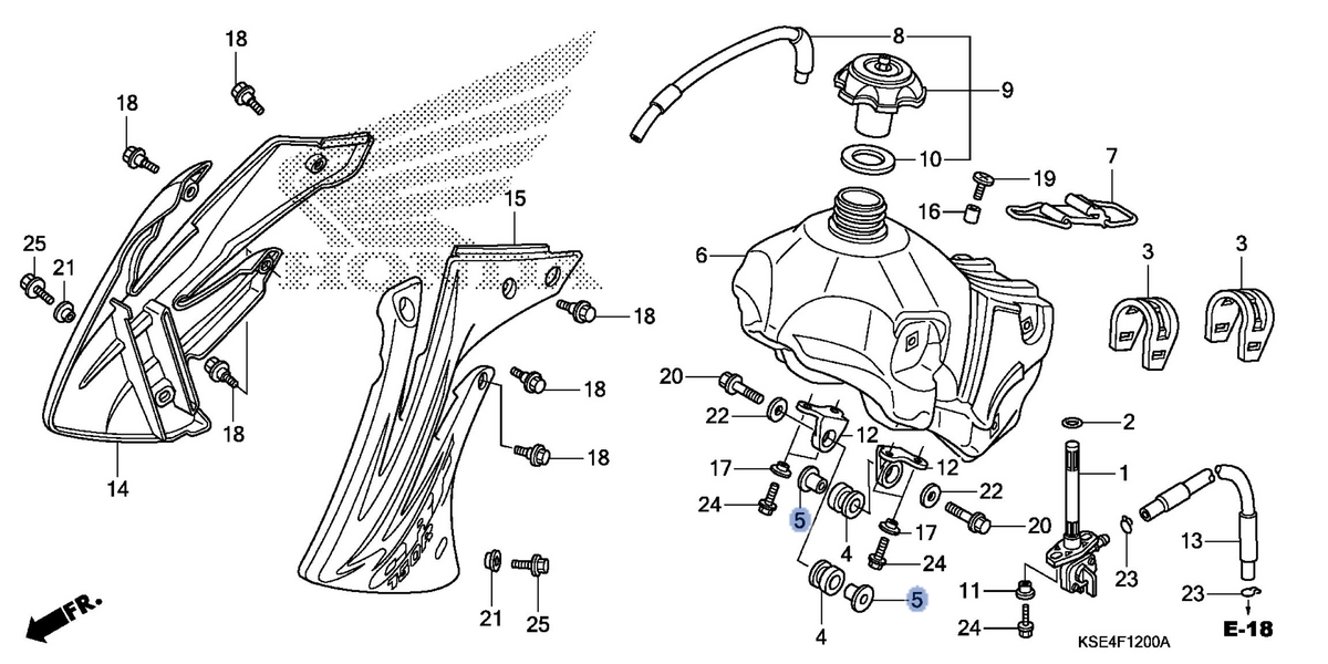Honda OEM part 17509-KSE-000