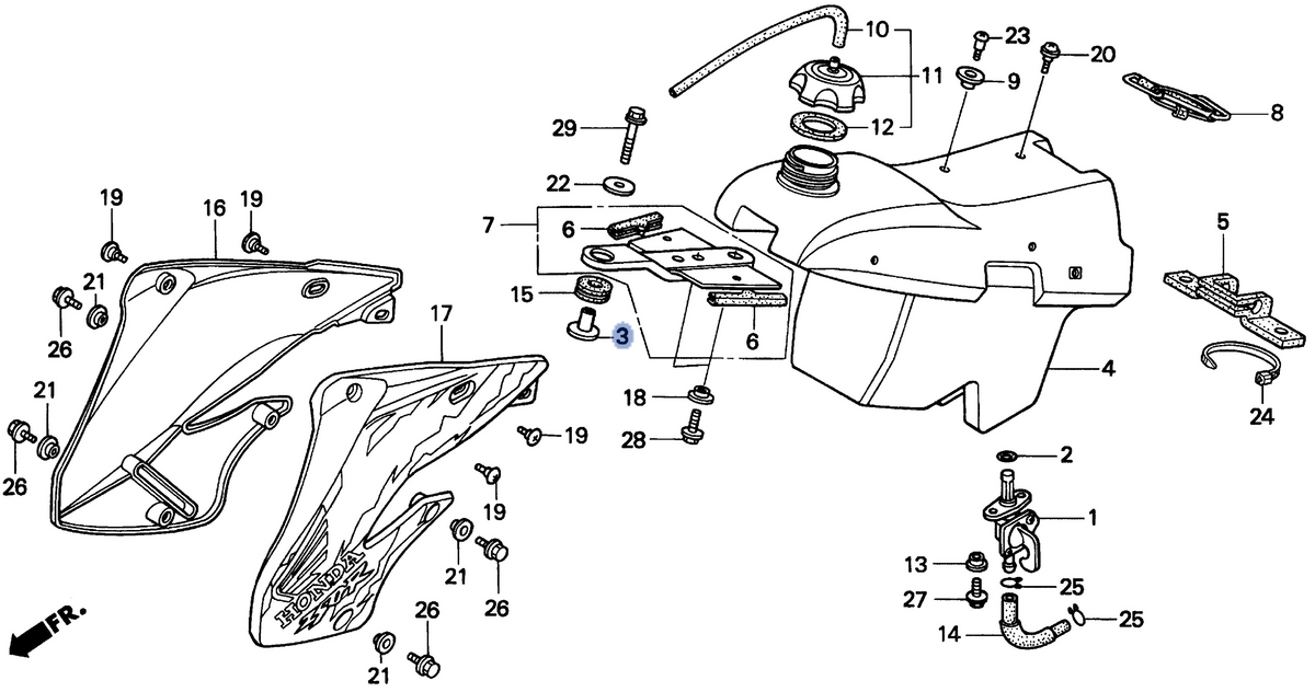 Honda OEM part 17509-KZ3-B00