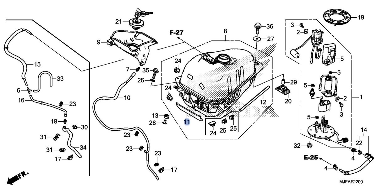 Honda OEM part 17509-MJF-A00