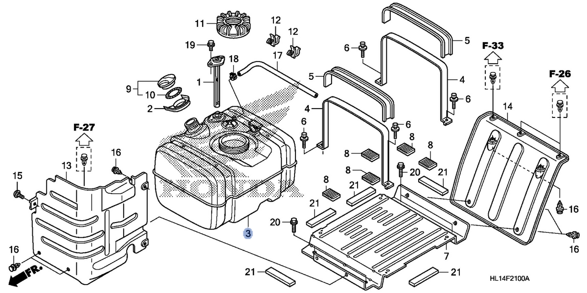 Honda OEM part 17510-HL1-A01