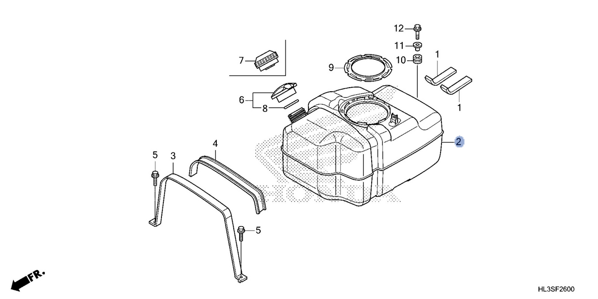 Honda OEM part 17510-HL3-DU0