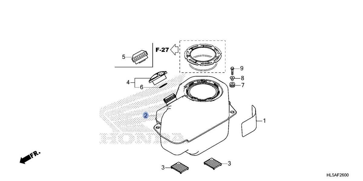 Honda OEM part 17510-HL5-LB0