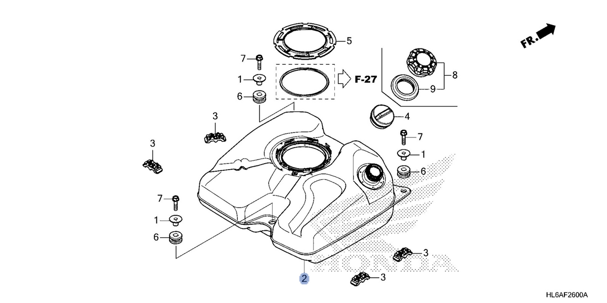 Honda OEM part 17510-HL6-R00
