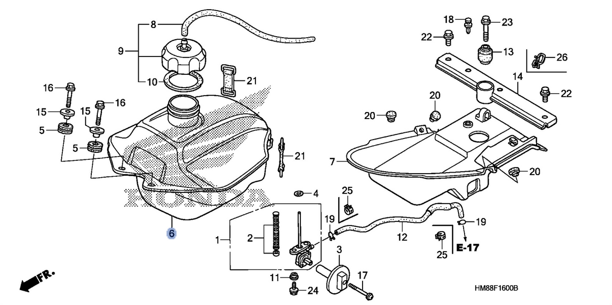 Honda OEM part 17510-HM8-B60
