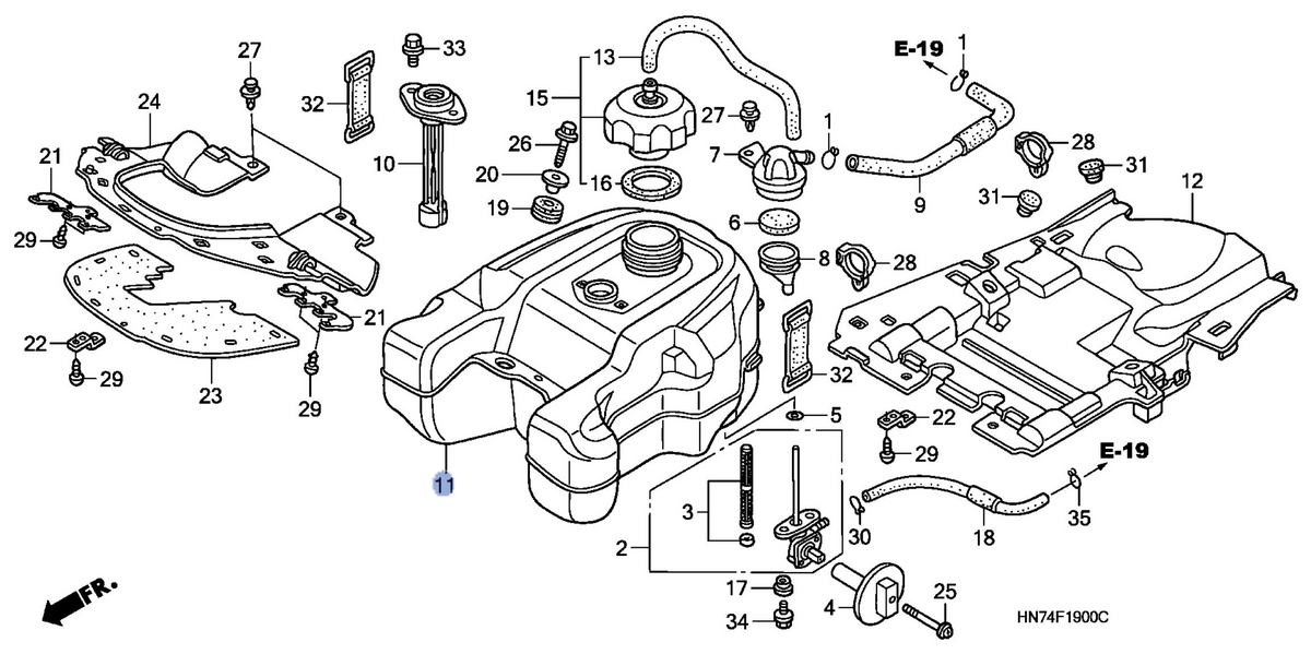 Honda OEM part 17510-HN7-000