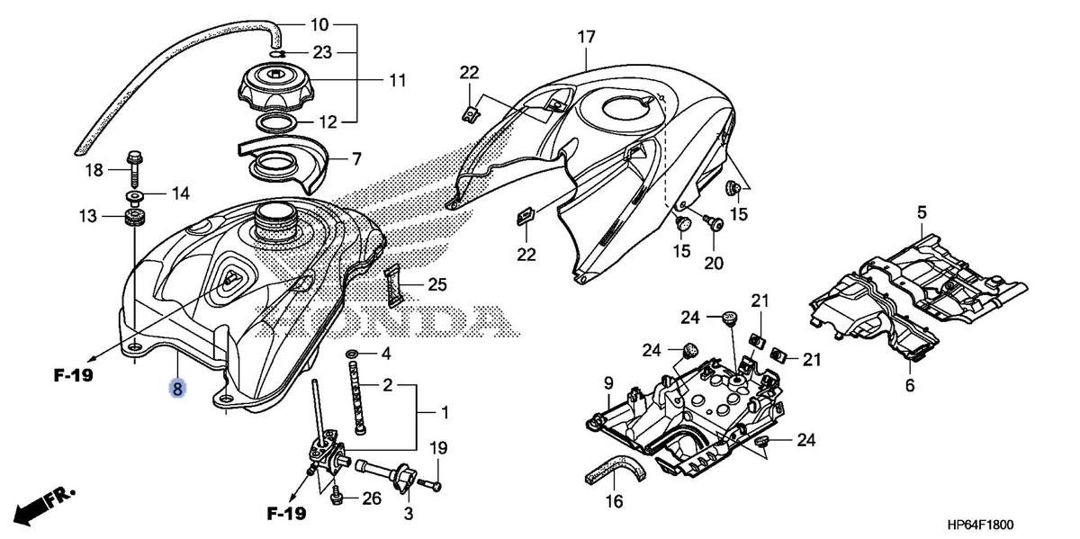 Honda OEM part 17510-HP6-A00