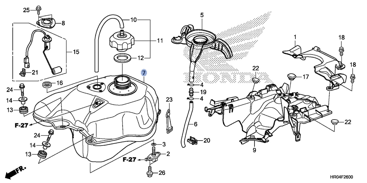 Honda OEM part 17510-HR0-F00
