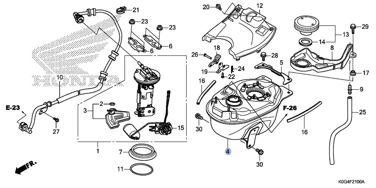 Honda OEM part 17510-K0G-900