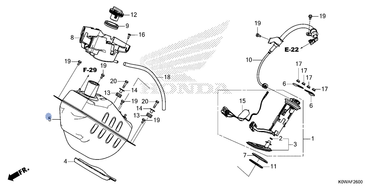 Honda OEM part 17510-K1Z-J10