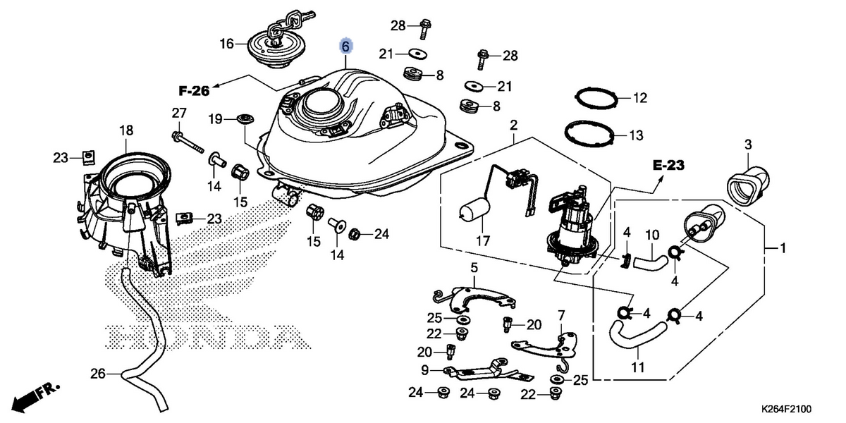Honda OEM part 17510-K26-910