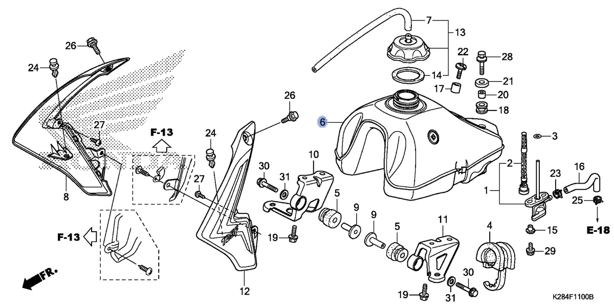 Honda OEM part 17510-K28-910