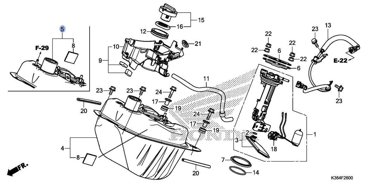 Honda OEM part 17510-K35-V00