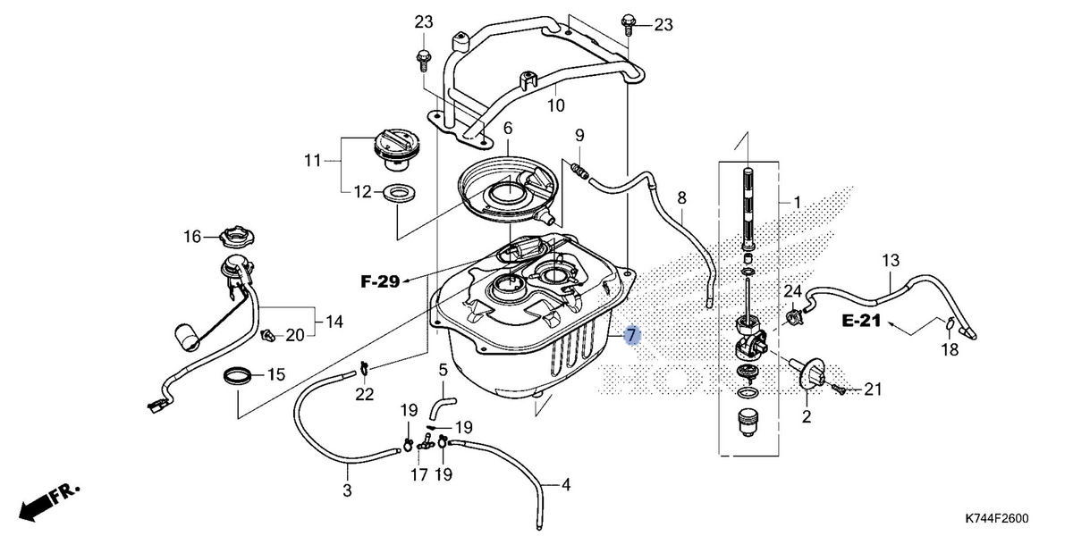 Honda OEM part 17510-K74-A00