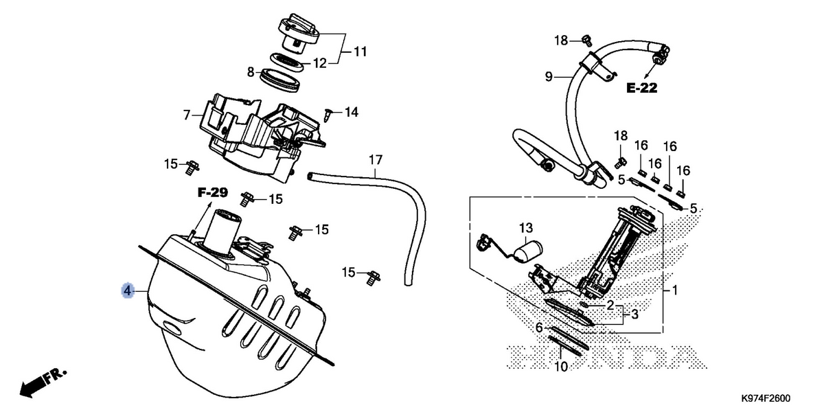 Honda OEM part 17510-K96-V00