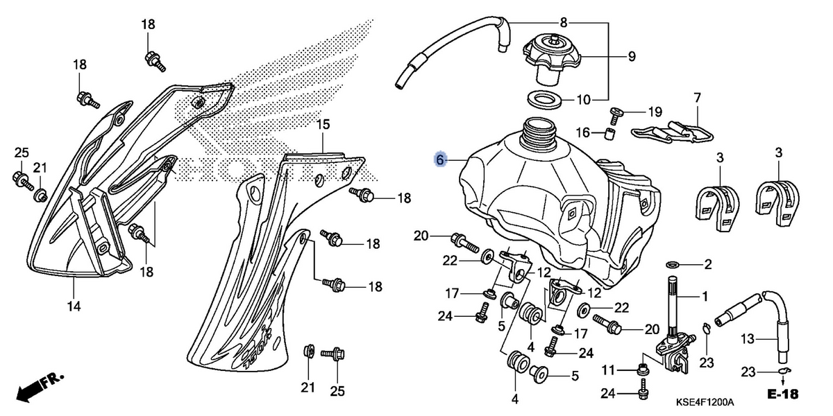 Honda OEM part 17510-KSE-000
