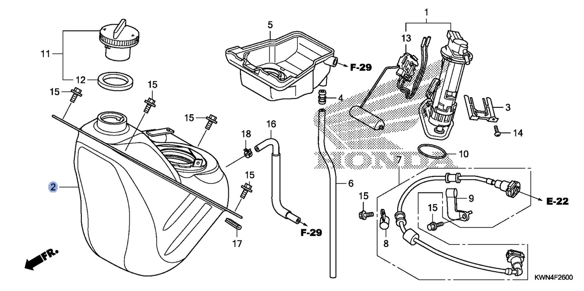 Honda OEM part 17510-KWN-670