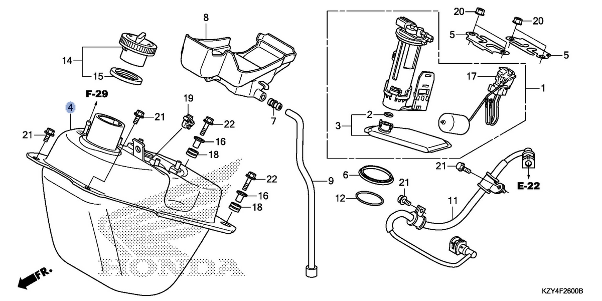 Honda OEM part 17510-KZY-P90