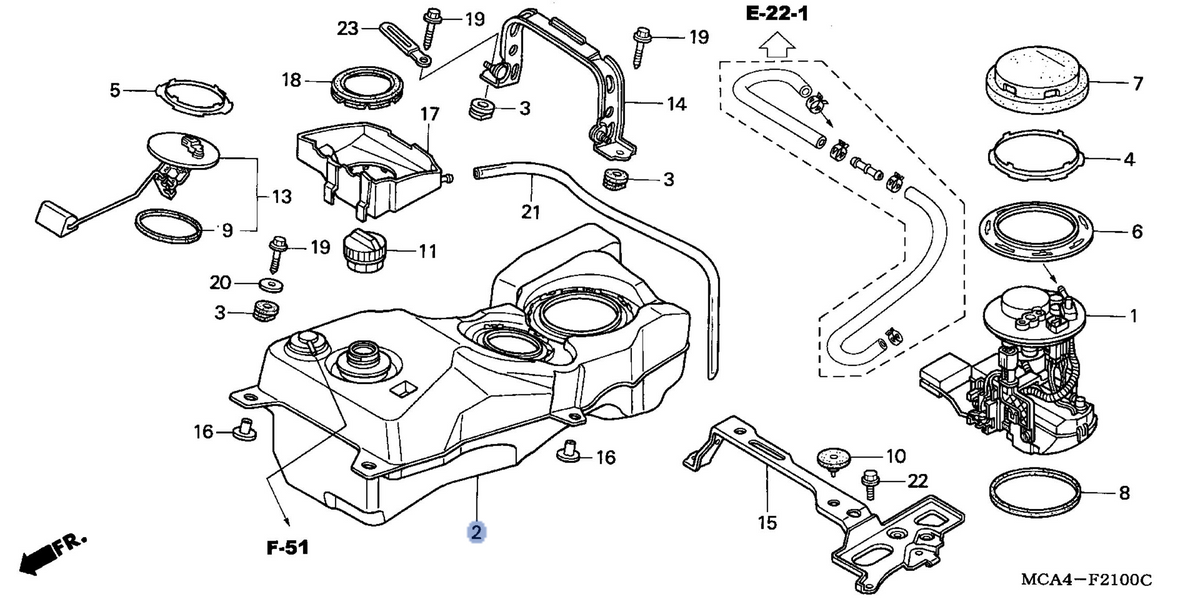 Honda OEM part 17510-MCA-S42