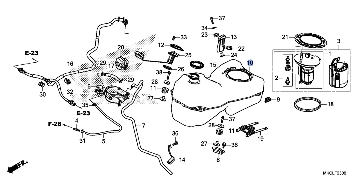 Honda OEM part 17510-MKC-A00