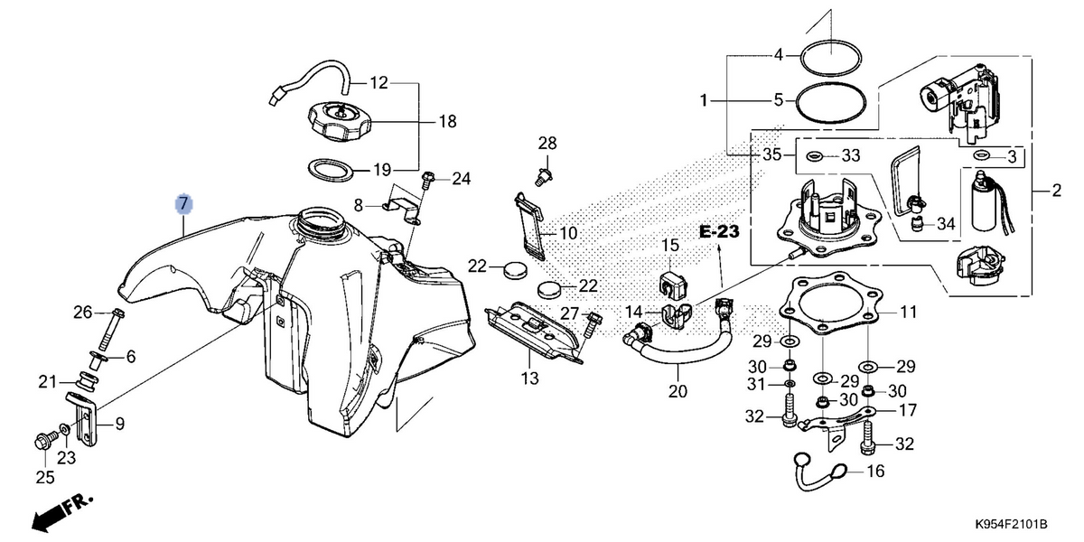 Honda OEM part 17510-MKE-A10