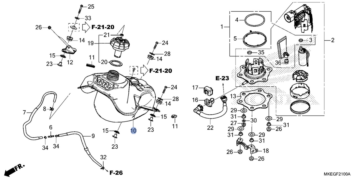 Honda OEM part 17510-MKE-A50