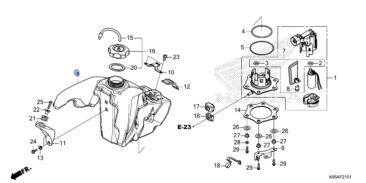 Honda OEM part 17510-MKE-AG0