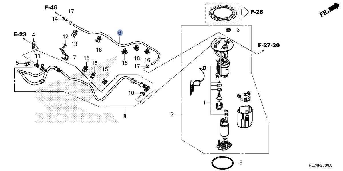 Honda OEM part 17511-HL7-B20