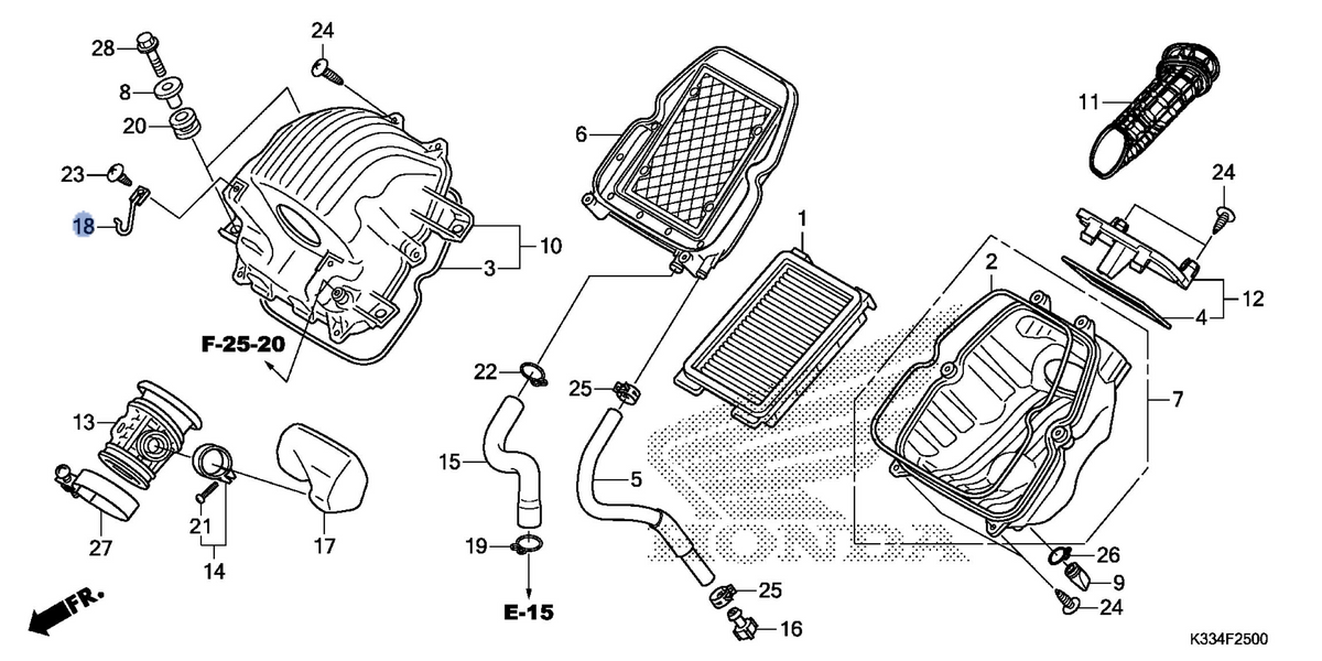 Honda OEM part 17512-KYJ-960